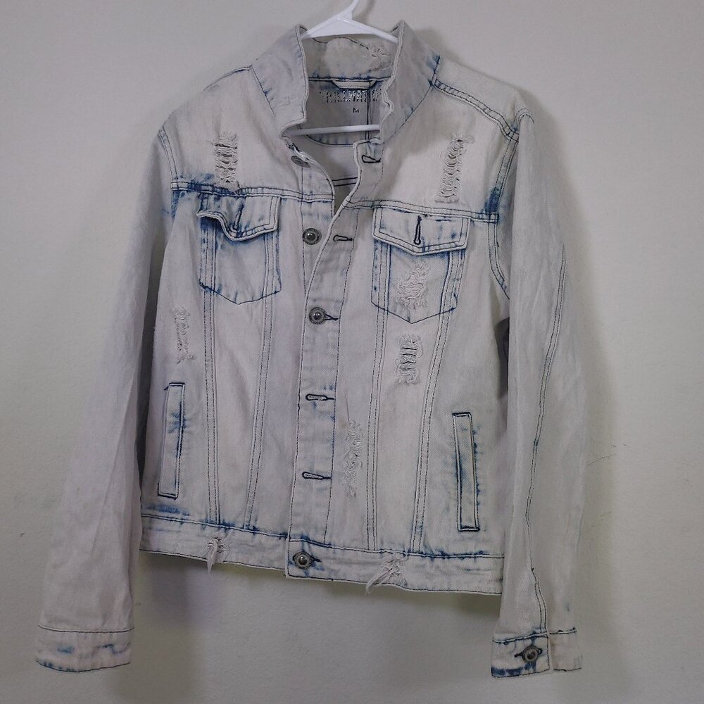 A Must Have Trillnation Distressed Denim Jacket Adult Medium